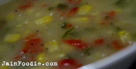 Jain Sweet Corn Soup
